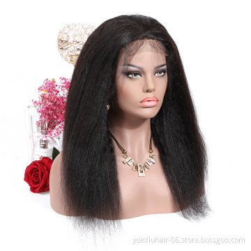 4*4 Human Lace Closure Wig Brazilian Virgin Human Hair Lace Wigs With Baby Hair Kinky Straight